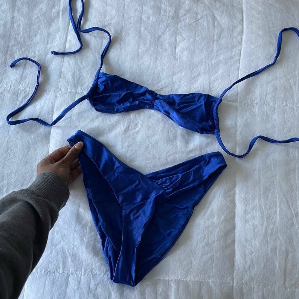 blue bikini